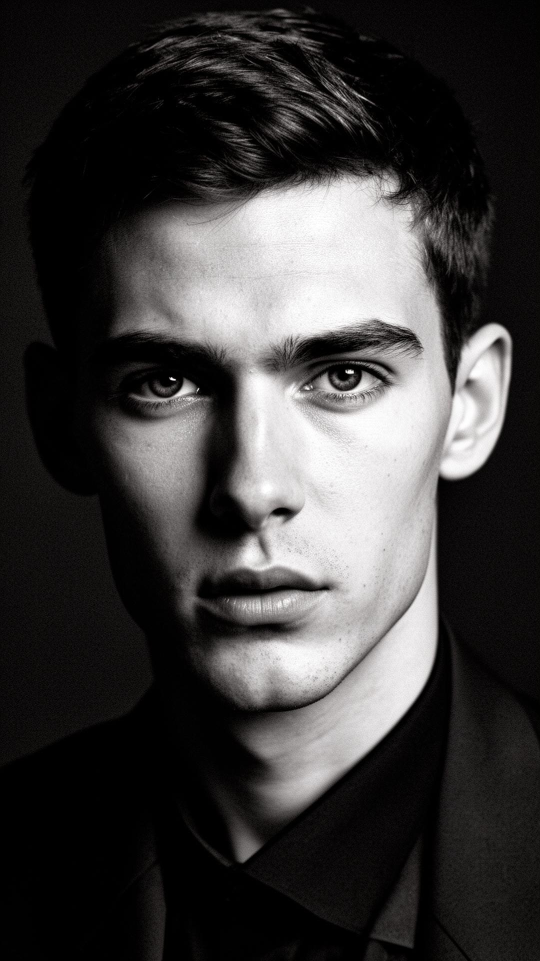 A close monochrome portrait focused on the eye