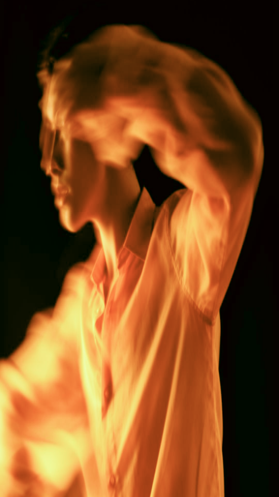 A warm motion portrait expressing change